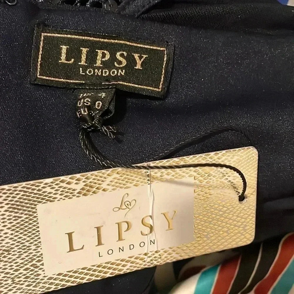 Lipsy navy sequin bodycon dress 12.flute hen lace evening - Picture 13 of 16